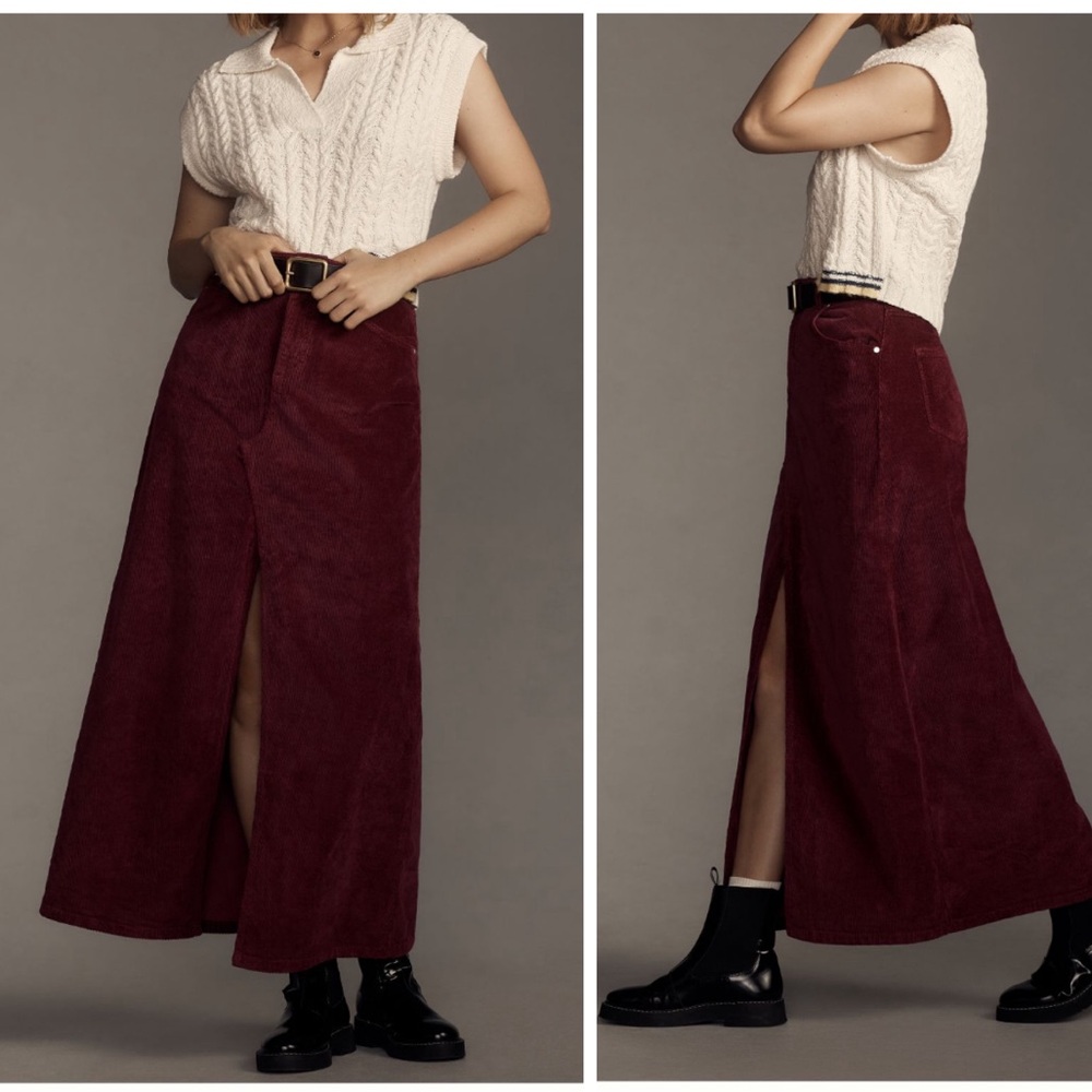 Anthropologie Pilcro Madi Front Slit Skirt New Tags